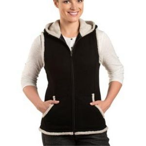 Kuhl Alfpaca Zip Up Hooded Vest - Fleece Hoodie in Black